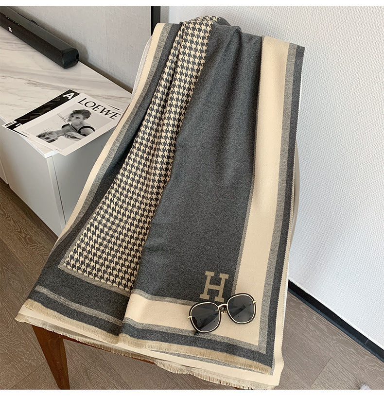 Cashmere warm thickened shawl scarf