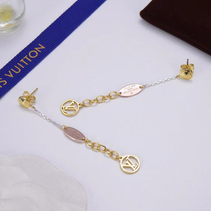 Logomania Series Long Chain Earrings