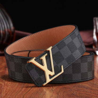 3 Colors luxury printed letter leather belt