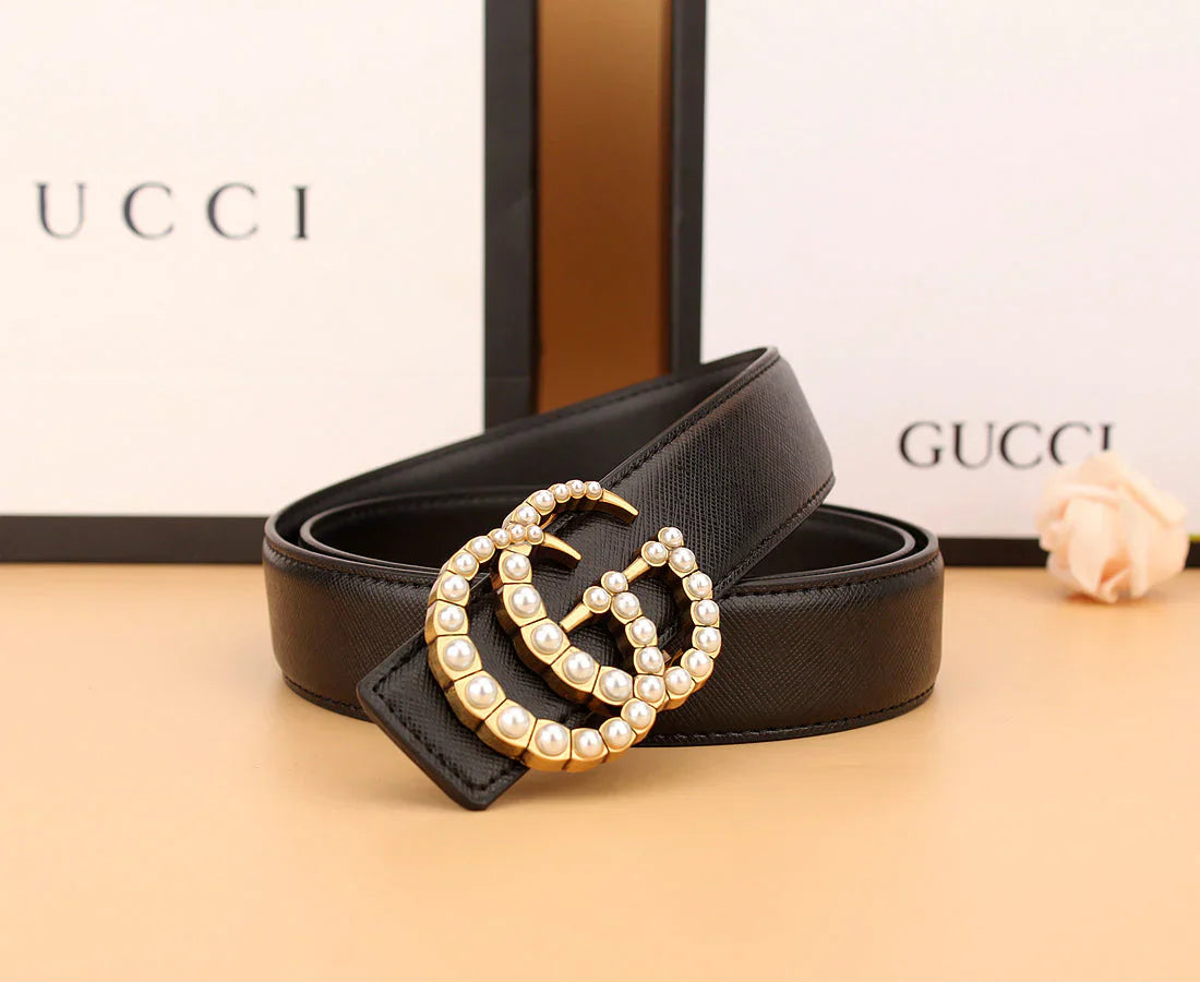 2 styles of luxury pearl belt