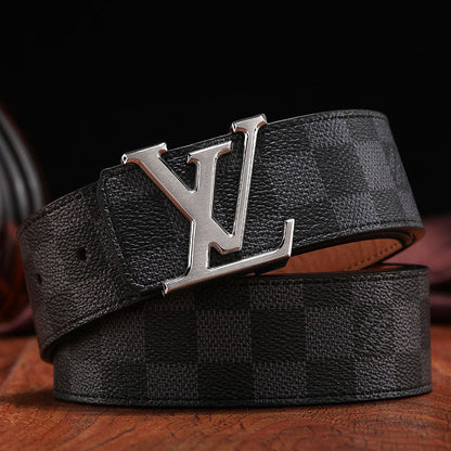 3 Colors luxury printed letter leather belt