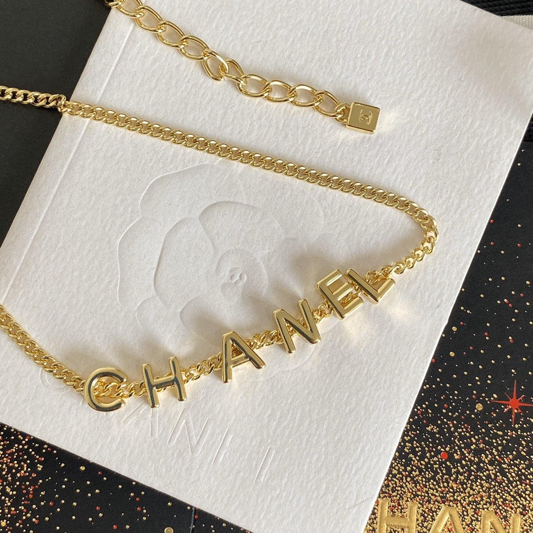 Fashion Gold Letter Necklace