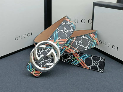 3 Colors luxury stripe calico belt