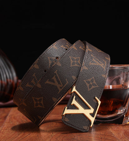 3 Colors luxury printed letter leather belt