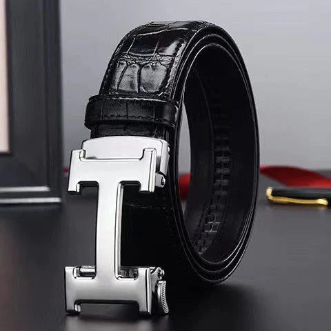 3 Colors Classic Buckle Leather Belt