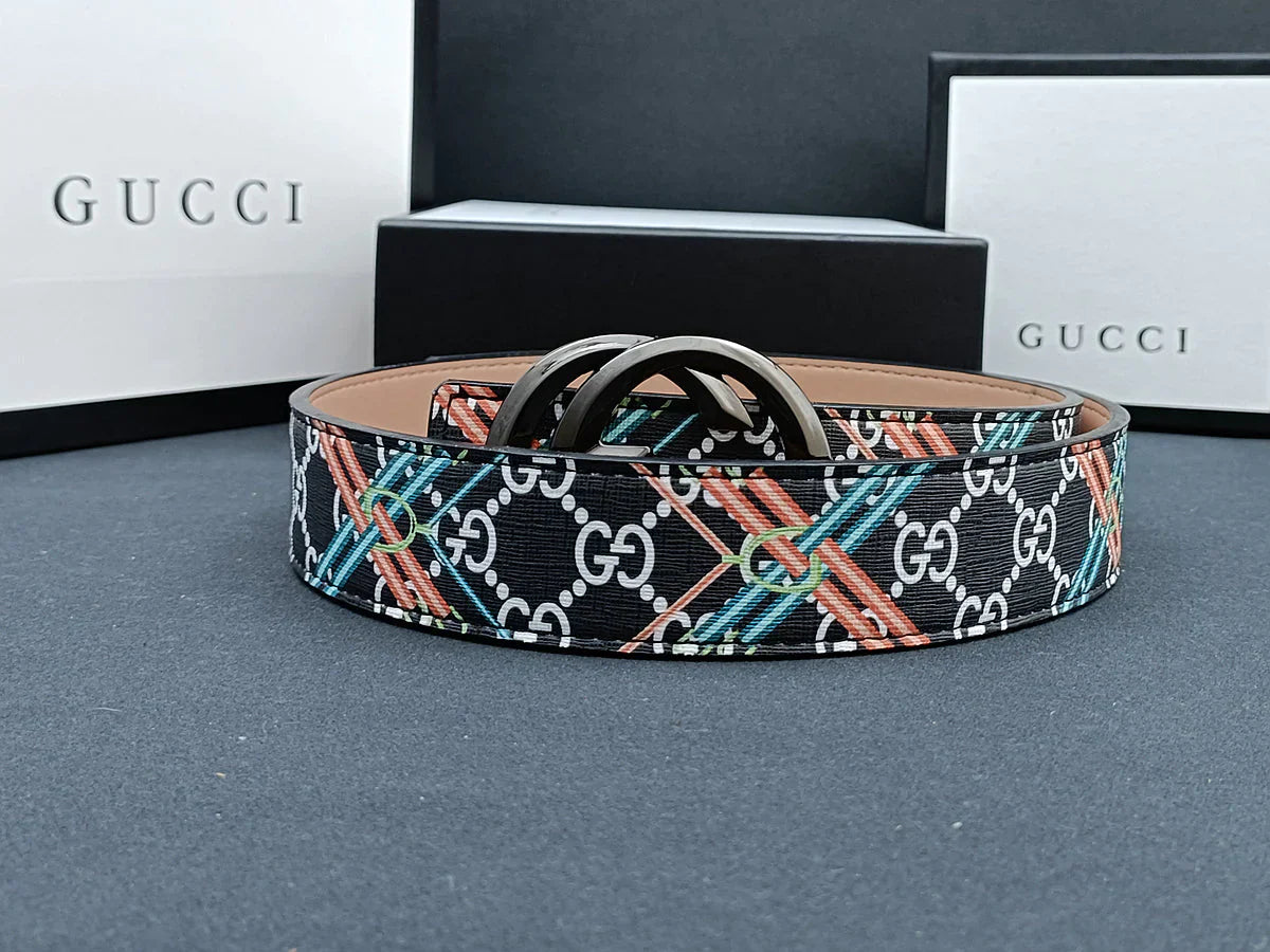 3 Colors luxury stripe calico belt