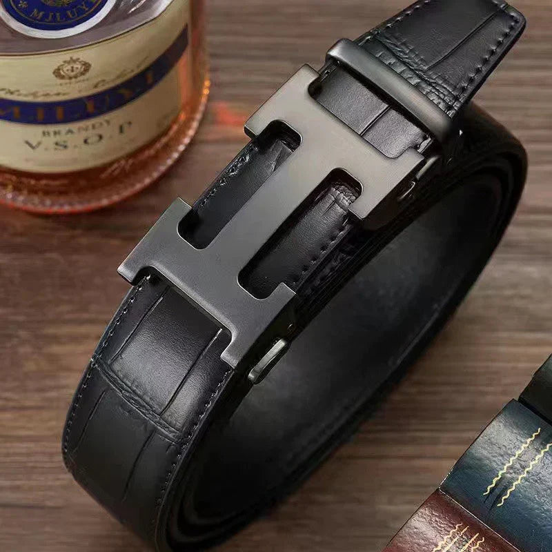 3 Colors Classic Buckle Leather Belt