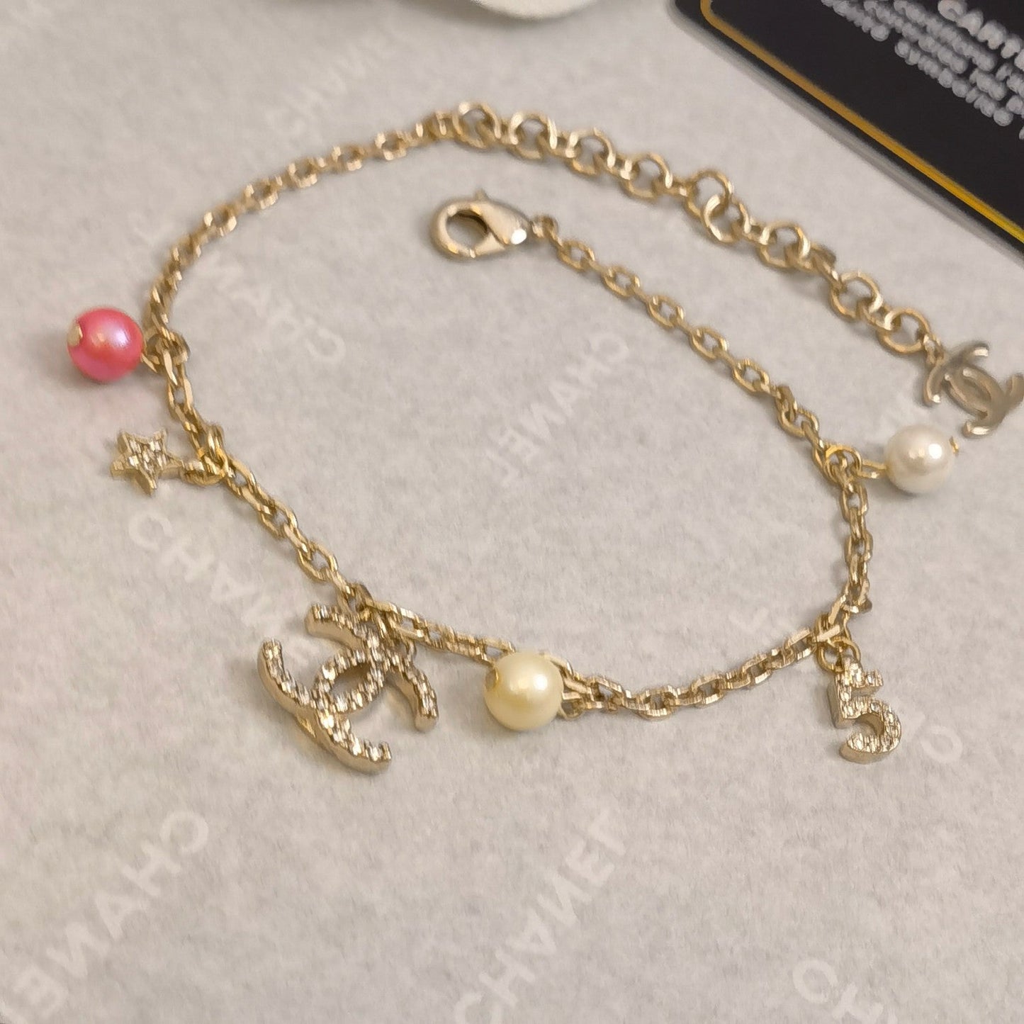 Fashion Pearl Rhinestone Pendants Bracelet