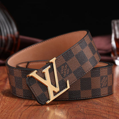 3 Colors luxury printed letter leather belt