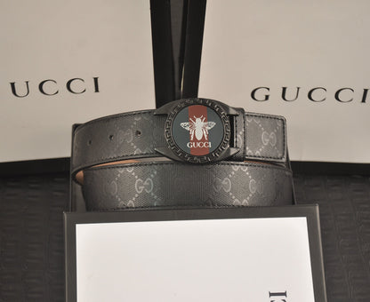 2 Colors luxury printed letter leather belt