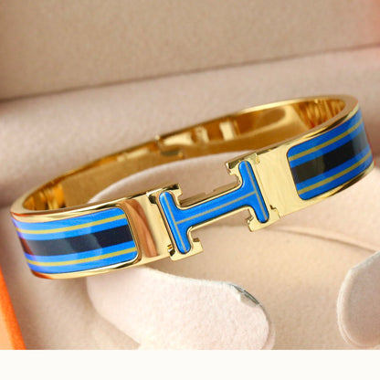 Fashion Letter Buckle Enamel Bracelet