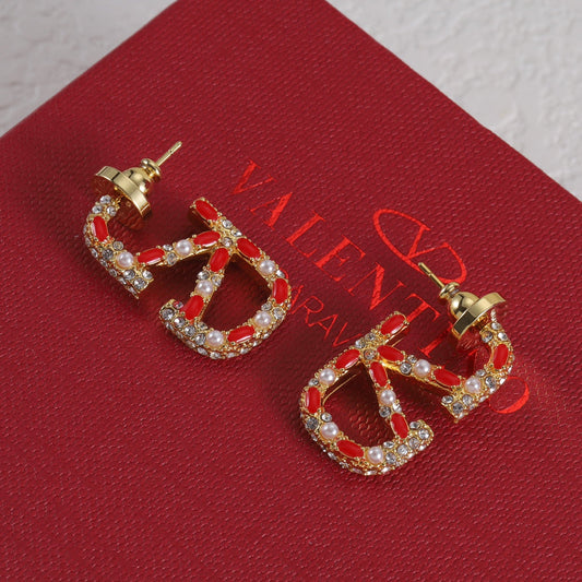 Colored Diamond Pearl Earrings