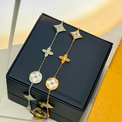 White Shell Five-Star Bracelet