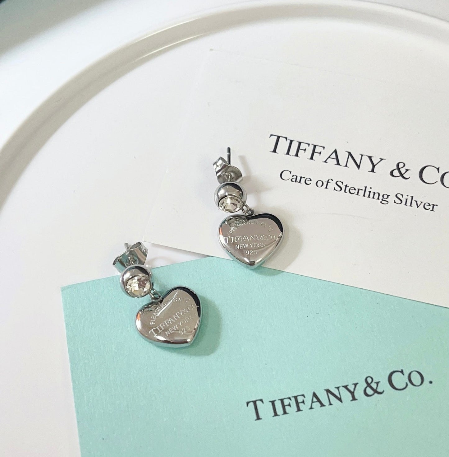 Heart pendant earrings