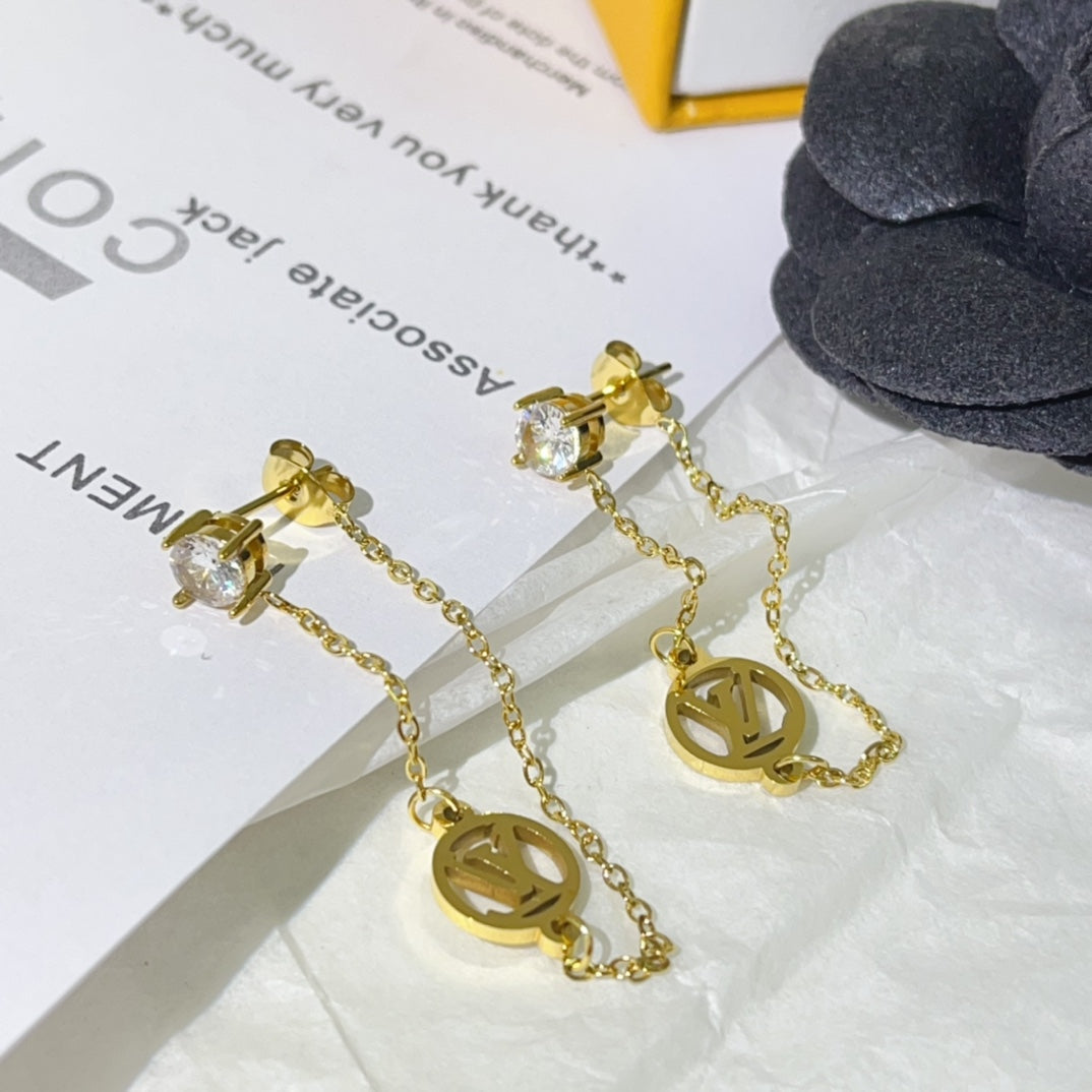 Crystal pendant earrings