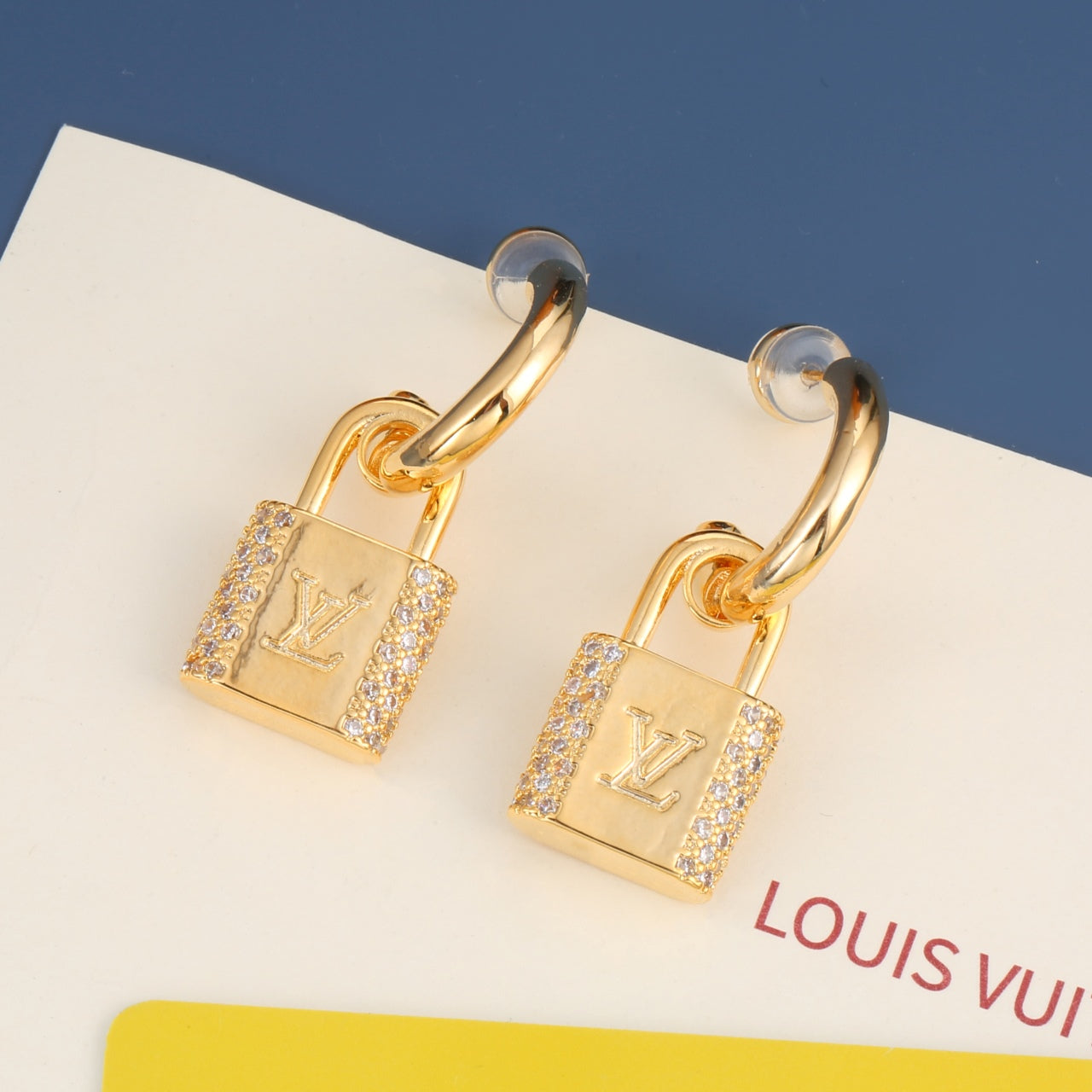 Love lock crystal earrings